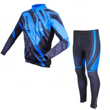 Вело костюм для мужчин KIDITO KM-CT-09202 кофта с длинным рукавом штаны Blue XL