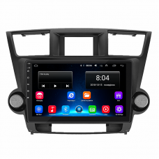 Штатная магнитола Lesko для Toyota Highlander II (U40) 2007-2010 экран 10" 2/32Gb Wi-Fi GPS Base