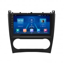 Штатная магнитола Lesko для Mercedes-Benz C-Класс II (W203) Рестайлинг 2004-2008 экран 9" 6/128Gb 4G Wi-Fi GPS Top