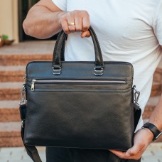 Шкіряна чоловіча ділова сумка 38x29x8, папка портфель для роботи  Tiding Bag 30987 чорна Шкіряна чоловіча ділова сумка 38x29x8, папка портфель для роботи  Tiding Bag 30987 чорна