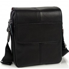 Шкіряна сумка чоловіча 21х24х6, барсетка через плече м'яка, месенджер для гаджетів BEXHILL TD-21334A