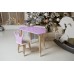 Стіл хмарка 46х70х40 та стільчик коронка 26.5х26х25, дитячий столик та стілець для малювання/занять, фіолетовий з білим Стіл хмарка 46х70х40 та стільчик коронка 26.5х26х25, дитячий столик та стілець для малювання/занять, фіолетовий з білим