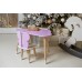 Стіл хмарка 46х70х40 та стільчик метелик 26.5х26х25, дитячий столик та стілець для малювання/занять, фіолетовий з білим Стіл хмарка 46х70х40 та стільчик метелик 26.5х26х25, дитячий столик та стілець для малювання/занять, фіолетовий з білим