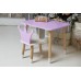 Стіл прямокутний 46х60х45 і стілець корона 26.5х26х25, столик та стільчик для дівчинки, фіолетовий з білим Стіл прямокутний 46х60х45 і стілець корона 26.5х26х25, столик та стільчик для дівчинки, фіолетовий з білим