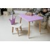 Стіл прямокутний 46х60х45 і стілець корона 26.5х26х25, столик та стільчик для дівчинки, фіолетовий з білим Стіл прямокутний 46х60х45 і стілець корона 26.5х26х25, столик та стільчик для дівчинки, фіолетовий з білим