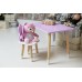 Дитячий стіл 46х60х45 і стілець крильця метелика 26.5х26х25, столик та стільчик для дівчачої кімнати, фіолетовий з білим Дитячий стіл 46х60х45 і стілець крильця метелика 26.5х26х25, столик та стільчик для дівчачої кімнати, фіолетовий з білим