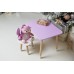 Дитячий стіл 46х60х45 і стілець крильця метелика 26.5х26х25, столик та стільчик для дівчачої кімнати, фіолетовий з білим Дитячий стіл 46х60х45 і стілець крильця метелика 26.5х26х25, столик та стільчик для дівчачої кімнати, фіолетовий з білим