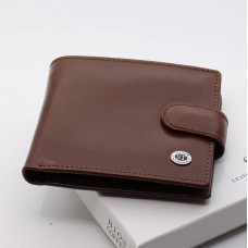 Коричневе чоловіче портмоне з натуральної шкіри з фіксацією ST Leather ST103 Коричневе чоловіче портмоне з натуральної шкіри з фіксацією ST Leather ST103