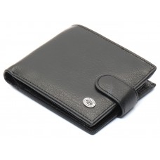 Чорне чоловіче портмоне з натуральної шкіри з фіксацією ST Leather ST103 Чорне чоловіче портмоне з натуральної шкіри з фіксацією ST Leather ST103