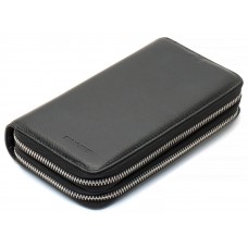 Чорний чоловічий гаманець-клатч на дві блискавки з натуральної шкіри Marco Coverna MC-801 Чорний чоловічий гаманець-клатч на дві блискавки з натуральної шкіри Marco Coverna MC-801