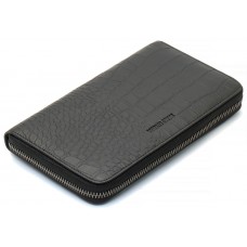 Чорний гаманець-клатч на блискавці з блоком під картки із натуральної шкіри Marco Coverna MCJP-5901A Чорний гаманець-клатч на блискавці з блоком під картки із натуральної шкіри Marco Coverna MCJP-5901A