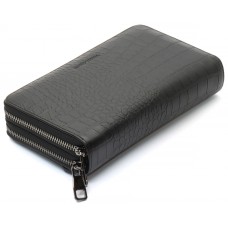 Чорний гаманець-клатч на дві блискавки із фактурної натуральної шкіри Marco Coverna MCJP-5902B Чорний гаманець-клатч на дві блискавки із фактурної натуральної шкіри Marco Coverna MCJP-5902B