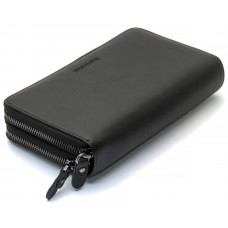 Чорний гаманець-клатч на дві блискавки з натуральної шкіри Marco Coverna B-5902B-1Q Чорний гаманець-клатч на дві блискавки з натуральної шкіри Marco Coverna B-5902B-1Q