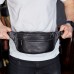 Стильна чоловіча бананка з натуральної гладкої шкіри 14х25х10, сумка нагрудна для телефону NM-50358 чорна Стильна чоловіча бананка з натуральної гладкої шкіри 14х25х10, сумка нагрудна для телефону NM-50358 чорна