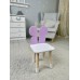 Столик з відкидним верхом 53х60х45 і стільчик крила метелика 26.5х26х25, стіл та стілець для дітей від 1 року, білий з фіолетовим Столик з відкидним верхом 53х60х45 і стільчик крила метелика 26.5х26х25, стіл та стілець для дітей від 1 року, білий з фіолетовим