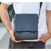 Шкіряна чоловіча сумка-месенджер 21x24x6, барсетка з натуральної шкіри Tiding Bag 9389 чорна