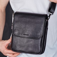 Месенджер із клапаном через плече 24х20х6, шкіряна барсетка Tiding Bag TD-20033 чорна Месенджер із клапаном через плече 24х20х6, шкіряна барсетка Tiding Bag TD-20033 чорна