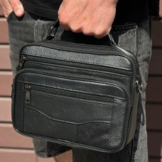 Чоловіча барсетка з ручкою 25x19x6.5, шкіряна сумка з ременем через плече BEXHILL BX-14440B чорна Чоловіча барсетка з ручкою 25x19x6.5, шкіряна сумка з ременем через плече BEXHILL BX-14440B чорна