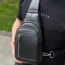 Чоловічий стильний слінг на плече 18х32х6, сумка рюкзак для подорожей та відпочинку TIDING BAG 7862 чорна