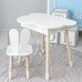 Столик хмаринка з нішею яка підіймається 54х68х50 і стільчик вушка зайчика 26.5х26х25, стіл та стілець в дитячу, білий Столик хмаринка з нішею яка підіймається 54х68х50 і стільчик вушка зайчика 26.5х26х25, стіл та стілець в дитячу, білий