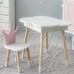 Столик хмаринка з зручною нішею 54х68х50 і стільчик корона 26.5х26х25, стіл та стілець в дитячу, білий з рожевим Столик хмаринка з зручною нішею 54х68х50 і стільчик корона 26.5х26х25, стіл та стілець в дитячу, білий з рожевим