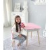 Столик хмаринка з відкидною нішею 54х68х50 і стільчик корона 26.5х26х25, стіл та стілець в дитячу, рожевий з білим Столик хмаринка з відкидною нішею 54х68х50 і стільчик корона 26.5х26х25, стіл та стілець в дитячу, рожевий з білим