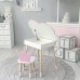 Столик хмаринка з відкидною нішею 54х68х50 і стільчик корона 26.5х26х25, стіл та стілець в дитячу, рожевий з білим Столик хмаринка з відкидною нішею 54х68х50 і стільчик корона 26.5х26х25, стіл та стілець в дитячу, рожевий з білим