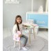 Столик хмаринка з нішею 54х68х50 і стільчик спинка в формі метелика 26.5х26х25, стіл та стілець в дитячу, рожевий з білим Столик хмаринка з нішею 54х68х50 і стільчик спинка в формі метелика 26.5х26х25, стіл та стілець в дитячу, рожевий з білим