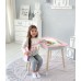 Столик хмаринка з нішею 54х68х50 і стільчик спинка в формі метелика 26.5х26х25, стіл та стілець в дитячу, рожевий з білим Столик хмаринка з нішею 54х68х50 і стільчик спинка в формі метелика 26.5х26х25, стіл та стілець в дитячу, рожевий з білим