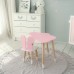 Стіл хмаринка 46х70х40 та стільчик метелик 26.5х26х25, дитячий столик та стілець для малювання/занять, рожевий з білим Стіл хмаринка 46х70х40 та стільчик метелик 26.5х26х25, дитячий столик та стілець для малювання/занять, рожевий з білим