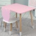Стіл прямий 46х60х45 і стілець мордочка медведика 26.5х26х25, столик та стільчик для дівчинки, рожевий з білим Стіл прямий 46х60х45 і стілець мордочка медведика 26.5х26х25, столик та стільчик для дівчинки, рожевий з білим