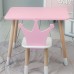 Стіл прямокутний 46х60х45 і стілець корона 26.5х26х25, столик та стільчик для дівчинки до 7 років, рожевий білим Стіл прямокутний 46х60х45 і стілець корона 26.5х26х25, столик та стільчик для дівчинки до 7 років, рожевий білим
