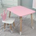 Стіл прямокутний 46х60х45 і стілець корона 26.5х26х25, столик та стільчик для дівчинки до 7 років, рожевий білим Стіл прямокутний 46х60х45 і стілець корона 26.5х26х25, столик та стільчик для дівчинки до 7 років, рожевий білим