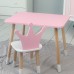 Стіл прямокутний 46х60х45 і стілець корона 26.5х26х25, столик та стільчик для дівчинки до 7 років, рожевий білим Стіл прямокутний 46х60х45 і стілець корона 26.5х26х25, столик та стільчик для дівчинки до 7 років, рожевий білим