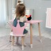 Стіл прямокутний 46х60х45 і стілець корона 26.5х26х25, столик та стільчик для дівчинки до 7 років, рожевий білим Стіл прямокутний 46х60х45 і стілець корона 26.5х26х25, столик та стільчик для дівчинки до 7 років, рожевий білим