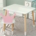 Дитячий столик білий і стільчик корона біло-рожевий. Столик із шухлядою для олівців і розмальовок 56787 Дитячий столик білий і стільчик корона біло-рожевий. Столик із шухлядою для олівців і розмальовок 56787