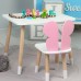 Столик прямокутний 46х60х45 і стільчик метелик 26.5х26х25, стіл та стілець в дитячу, білий з рожевим Столик прямокутний 46х60х45 і стільчик метелик 26.5х26х25, стіл та стілець в дитячу, білий з рожевим