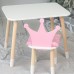 Стіл в дитячу кімнату 46х60х45 і стілець корона 26.5х26х25, столик та стільчик для дівчинки, рожевий з білим Стіл в дитячу кімнату 46х60х45 і стілець корона 26.5х26х25, столик та стільчик для дівчинки, рожевий з білим