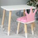 Стіл в дитячу кімнату 46х60х45 і стілець корона 26.5х26х25, столик та стільчик для дівчинки, рожевий з білим Стіл в дитячу кімнату 46х60х45 і стілець корона 26.5х26х25, столик та стільчик для дівчинки, рожевий з білим