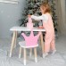 Стіл в дитячу кімнату 46х60х45 і стілець корона 26.5х26х25, столик та стільчик для дівчинки, рожевий з білим Стіл в дитячу кімнату 46х60х45 і стілець корона 26.5х26х25, столик та стільчик для дівчинки, рожевий з білим