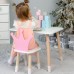Стіл в дитячу кімнату 46х60х45 і стілець корона 26.5х26х25, столик та стільчик для дівчинки, рожевий з білим Стіл в дитячу кімнату 46х60х45 і стілець корона 26.5х26х25, столик та стільчик для дівчинки, рожевий з білим