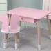 Стіл прямокутний з ящиком для речей 46х60х45 і стілець метелик 26.5х26х25, столик та стільчик в дитячу, рожевий з білим Стіл прямокутний з ящиком для речей 46х60х45 і стілець метелик 26.5х26х25, столик та стільчик в дитячу, рожевий з білим