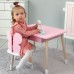 Стіл прямокутний з ящиком для речей 46х60х45 і стілець метелик 26.5х26х25, столик та стільчик в дитячу, рожевий з білим Стіл прямокутний з ящиком для речей 46х60х45 і стілець метелик 26.5х26х25, столик та стільчик в дитячу, рожевий з білим