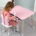 Стіл прямокутний з ящиком для речей 46х60х45 і стілець метелик 26.5х26х25, столик та стільчик в дитячу, рожевий з білим Стіл прямокутний з ящиком для речей 46х60х45 і стілець метелик 26.5х26х25, столик та стільчик в дитячу, рожевий з білим