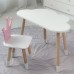 Стіл біле хмаринка 46х70х40 і стільчик корона рожевий 26.5х26х25, стіл та стілець в дитячу Стіл біле хмаринка 46х70х40 і стільчик корона рожевий 26.5х26х25, стіл та стілець в дитячу