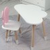 Дитячий столик хмара 46х70х40 і стілець метелик 26.5х26х25, стільчик та стіл для навчання та творчості, білий з рожевим Дитячий столик хмара 46х70х40 і стілець метелик 26.5х26х25, стільчик та стіл для навчання та творчості, білий з рожевим