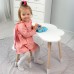 Дитячий столик хмара 46х70х40 і стілець метелик 26.5х26х25, стільчик та стіл для навчання та творчості, білий з рожевим Дитячий столик хмара 46х70х40 і стілець метелик 26.5х26х25, стільчик та стіл для навчання та творчості, білий з рожевим