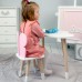 Дитячий столик хмара 46х70х40 і стілець метелик 26.5х26х25, стільчик та стіл для навчання та творчості, білий з рожевим Дитячий столик хмара 46х70х40 і стілець метелик 26.5х26х25, стільчик та стіл для навчання та творчості, білий з рожевим