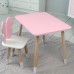 Стіл прямий 46х60х45 і стілець крильця метелик 26.5х26х25, столик та стільчик для дівчинки, рожевий з білим Стіл прямий 46х60х45 і стілець крильця метелик 26.5х26х25, столик та стільчик для дівчинки, рожевий з білим