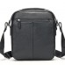 Чоловіча шкіряна сумка через плече 23х26х8, барсетка для телефону та документів Tiding Bag 711511 чорна Чоловіча шкіряна сумка через плече 23х26х8, барсетка для телефону та документів Tiding Bag 711511 чорна
